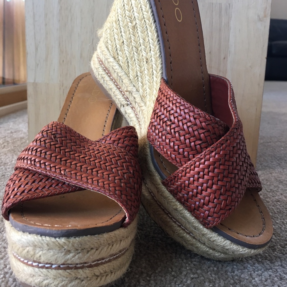Aldo women’s braided textile espadrille wedge
